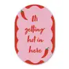 Chilipeper - Red - Hot - Quotes Wandcirkel Ovaal Glas middel -3d