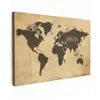 Wereldkaart - Quote - Vintage canvas 2cm klein -z3d