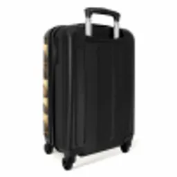 Schubben - Structuur - Goud NBS - Handbagage koffer - Volwassenen Unisex middel -achterkant