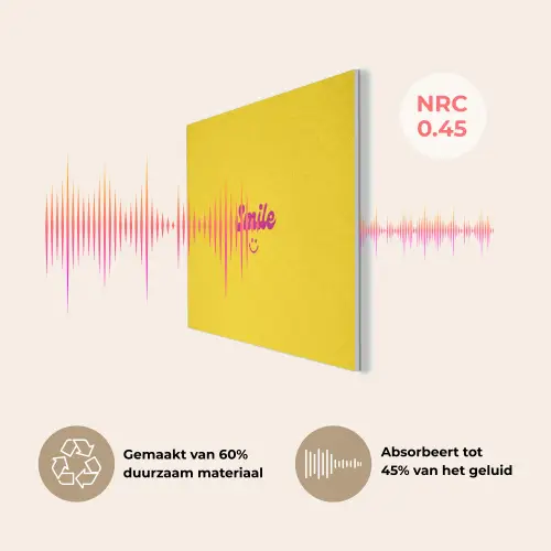 Smile - Geel - Roze PET vilt klein -USP_NL