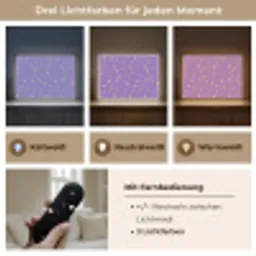 Manen - Sterren - Paars Light Box met batterij (Wandlamp) middel 907 -USP_lichtkleurDE