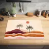 Palmbomen - Abstract - Zon - Heuvels Inductie beschermer vinyl 3mm klein -sfeer5