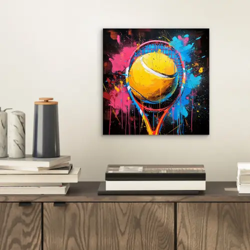 Graffiti - Tennis - Sport - Racket aluminium wit klein -sfeer1