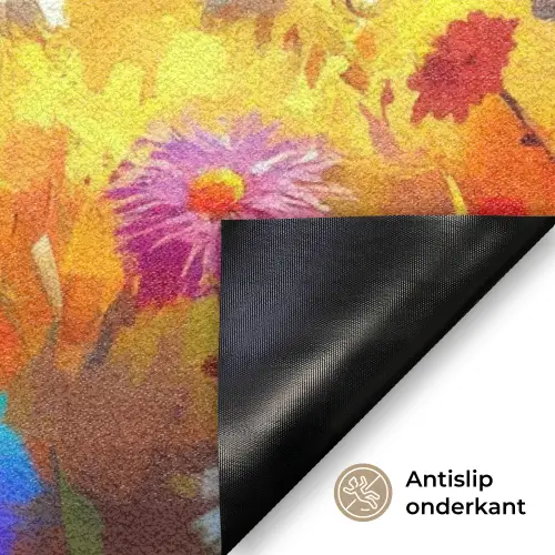 Schaap - Weide - Bloemen Deurmat klein -antislip_NL