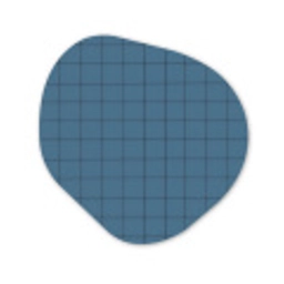 Ruiten - Geometrisch - Blauw Wandcirkel Organisch Forex 3mm klein 629 -3d