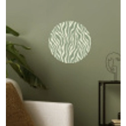 Zebra - Motief - Groen Wandcirkel behangsticker klein 186 -sfeer2