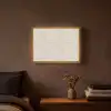 Linnen - Textuur - Beige Light Box met batterij (Wandlamp) middel 907 -sfeer4