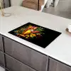 Olijfolie - Graffiti - Peper - Olijven - Modern Inductie beschermer vinyl 3mm klein -sfeer8