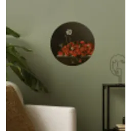 Stilleven met bosaardbeien - Schilderij van Adriaen Coorte Wandcirkel behangsticker klein -sfeer2