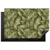 Bladeren - Modern - Groen Inductie beschermer vinyl 3mm klein 276 -3d