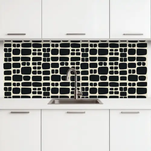 Modern - Organisch - Zwart keuken achterwand 2 middel 871 -3d