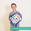 Gekleurde hartjes Kinderrugzak - Blauw middel -sfeer1_NL