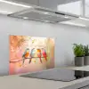 Vogels - Tak - Quote - Roze keuken achterwand spatscherm klein -3d_schuin