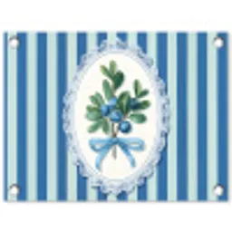 Illustratie - Bessen - Blauw - Strepen tuinposter los doek klein -3d