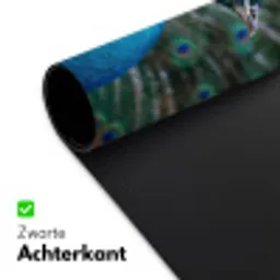 Pauw - Veren - Blauw Muismat XXL klein -sfeer2