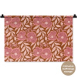 Sfeer - Bloemen - Roze Wandkleed katoen klein 269 -t3d_DE