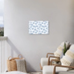 Waaier - Modern - Blauw Tuinposter op houten frame 2 cm dik klein 845 -sfeer1