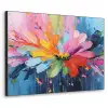 Kleuruitbarsting - Expressieve sfeer - Bloem Textielframe - compleet frame klein -3d