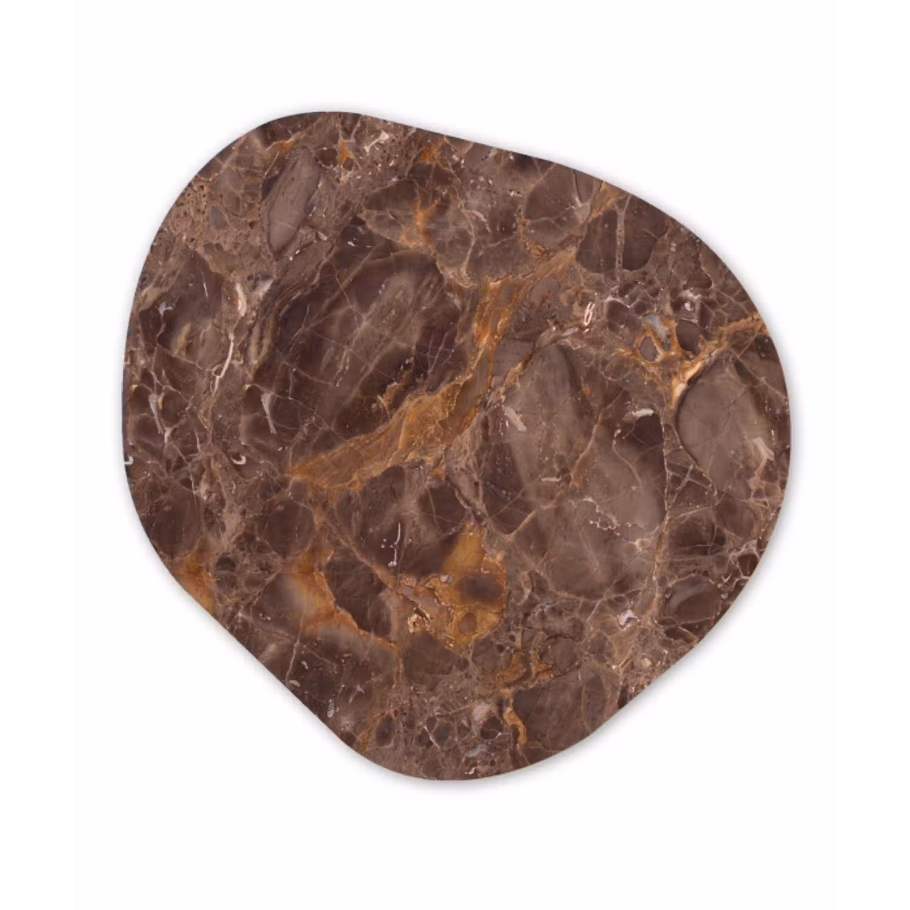 Marmer - Patroon - Natuur - Bruin - Goud Wandcirkel Organisch Forex 3mm klein -3d