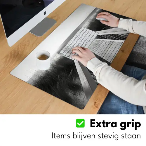 Loopbrug - Hout - Strand - Zee Muismat XXL klein -sfeer3