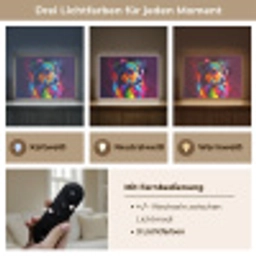 Hond - Kleurrijk - Dier - Dierenhoofd Light Box met batterij (Wandlamp kind) middel -USP_lichtkleurDE