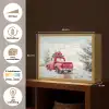 Auto - Rood - Cadeaus - Winter - Sneeuw - Kerst Light Box met batterij (Wandlamp) middel -USP_websiteoverzichtNL