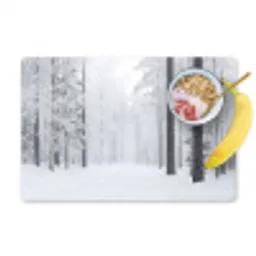 Bos - Sneeuw - Pad - Winter - Stilte Placemat vinyl groot -zzzproduct_Kitchenyeah-website