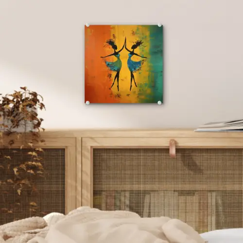 Dansen - Vrouwen - Verfstructuur plexiglas 5mm klein -sfeer4