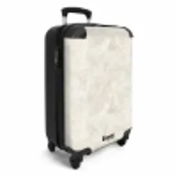 Crèmebeige - Marmer - Aders NBS - Handbagage koffer - Volwassenen Unisex middel -productfoto_3d