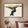 Vrouw - Golven - Zwart Textielframe zwart klein -sfeer1