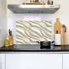 Diagonaal - Golven - Crème Inductie beschemer met haakjes klein 777 -sfeer2