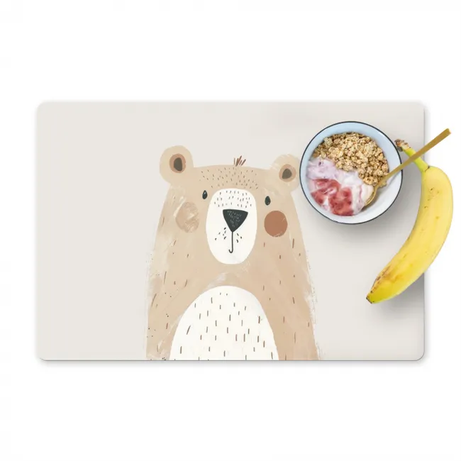 Beer - Dier - Wilde dieren Placemat vinyl groot -zzzproduct_Kitchenyeah-website