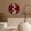 Sterren - Luipaardprint - Dream - Bordeaux Wandcirkel behangsticker klein -sfeer1