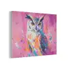 Uil - Roze - Blauw - Verf - Abstract PET vilt klein -3d