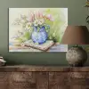 Vaas - Delftsblauw - Madeliefjes PET vilt klein -sfeer2