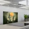 Bloemen - Bladeren - Zon - Groen keuken achterwand spatscherm klein -3d_schuin