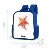 Oranje Zeester Illustratie Kinderrugzak - Blauw middel -productfoto_formaten