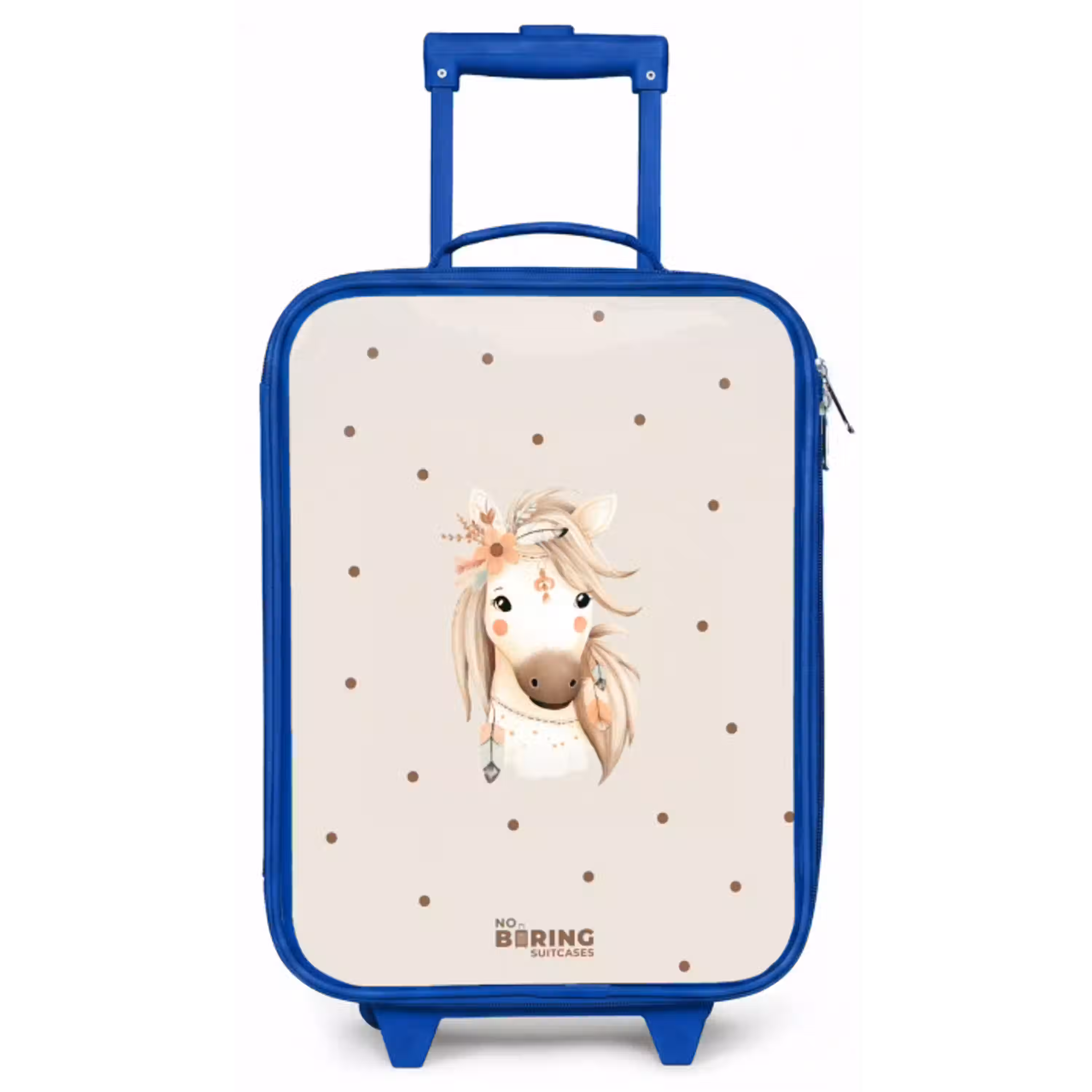Bohemian paard in pastel kleuren Kinderkoffer - Blauw klein -zz3dotto