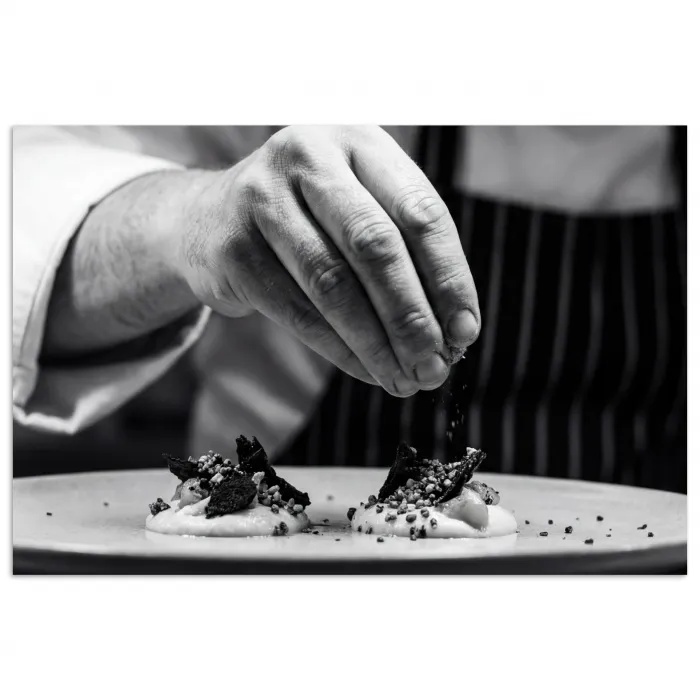 Chef - Garnering - Gerecht poster papier klein -3d