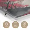 Rode zon - Rivier - brug - Bomen plexiglas 5mm klein -sfeer2