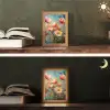 Bloemen - Watercolor - Kunst - Botanisch - Natuur Light Box met kabel (Tafellamp) klein -sfeer3