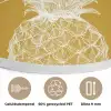Lijnillustratie - Ananas - Bladkroon - Okergeel Akoestische PET Vilt - Rond klein -closeup_NL