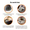 Paarden - Gras - Zwart - Wit Inductie beschermer vinyl 3mm klein -zzzzzzz-td-werking
