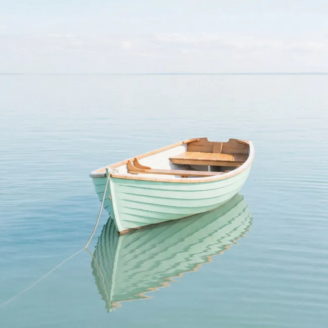 Behang - Minimalistisch - Boot - Zee