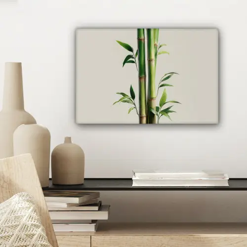 Bamboestengels - Sierlijk - Groen canvas 2cm klein -sfeer6
