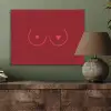 Minimalistisch - Lijnillustratie - Rood PET vilt klein -sfeer2