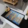 Skyline - Wolkenkrabbers - Water - Blauw Inductie beschemer met haakjes klein -sfeer1