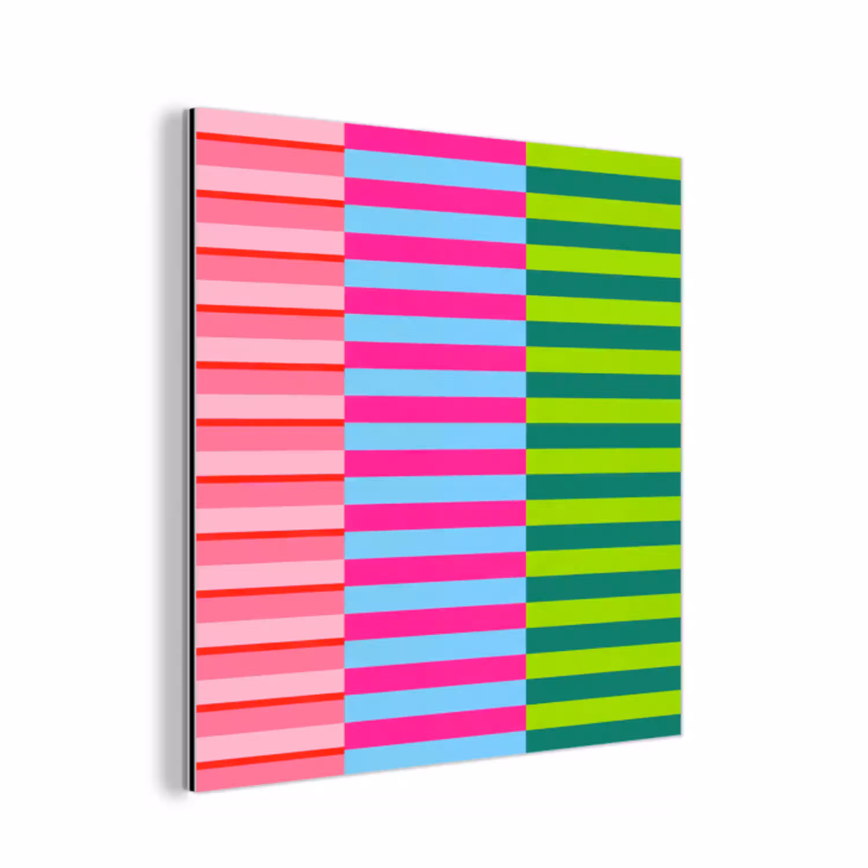 Patroon - Strepen - Modern - Abstract - Kleurrijk aluminium wit klein -3d