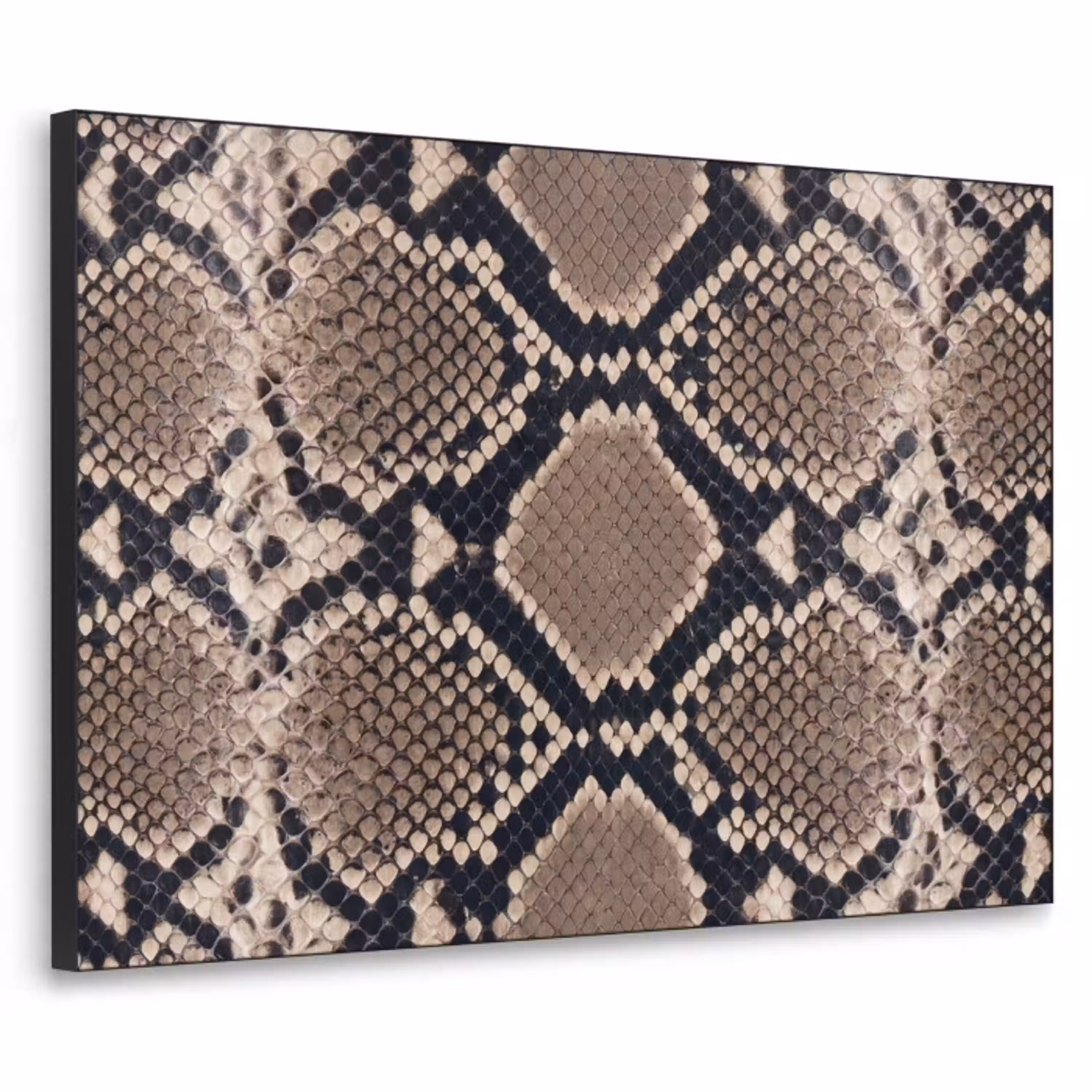 Slangenprint - Python - Bruin Textielframe zwart klein -3d