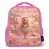 Bloemenfee met roze haar in fonkelende bloementuin Kinderrugzak - Roze middel -3d